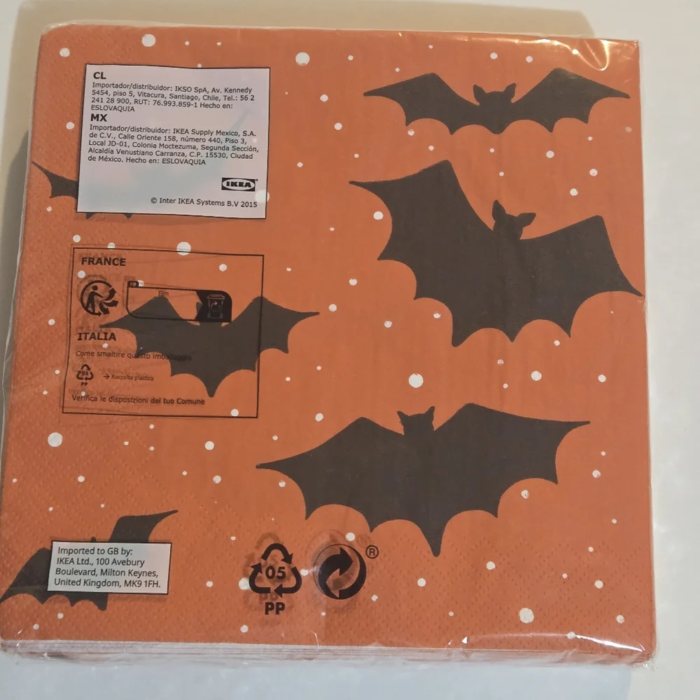 (Retired) HÖSTAGILLE Paper napkins, bat orange, 13x13 